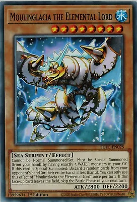 YuGiOh Moulinglacia The Elemental Lord SDFC-EN025 Common 1st Edition • $1.23