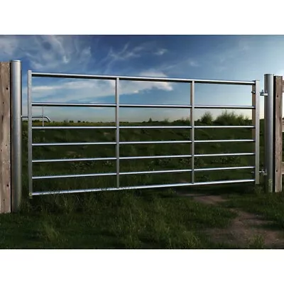 Galvanised Security Gate Field Farm Entrance Dog Lamb Safe Barrier Gates 3-12ft • £159.95