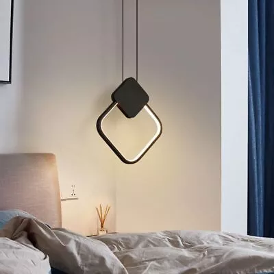 LED Pendant Light Kitchen Black Pendant Lighting Bar Lamp Bedroom Ceiling Lights • $37.90