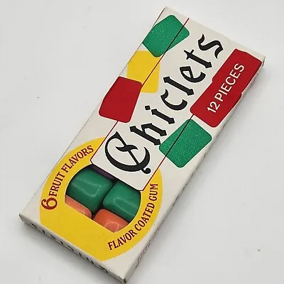 Rare VINTAGE FULL BOX OF CHICLETS 6 Fruit Flavors 12 Pieces New • $50.54