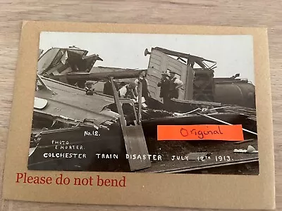 Colchester Essex Train Disaster 1913  Real Photographic By E Morter No 12 Unused • £20