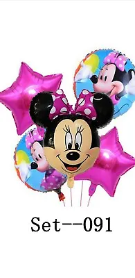 Minnie Mouse Birthday Party  Balloons 5 Foil Set Balloon • $11.99