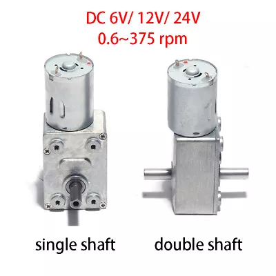 6/12/24V DC Worm Gear Motor High Torque Reversible Turbo Reduction Multi-Speed • $14.69