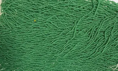 RARE Antique Micro Seed Beads-16/0 Spearmint Leaf Spring Green Greasy 3g Hanks • $5.95