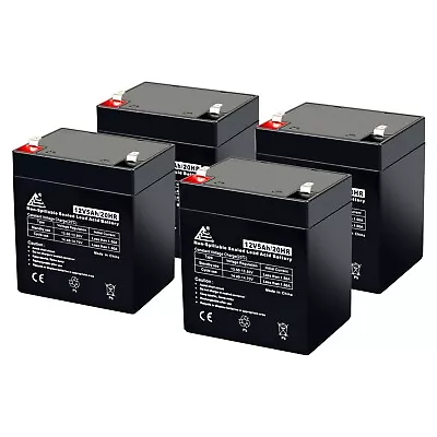 4 PACK NEW 12V 5AH Sealed Lead Acid (SLA) Rechargeable Battery Universal D5777 • $67.99