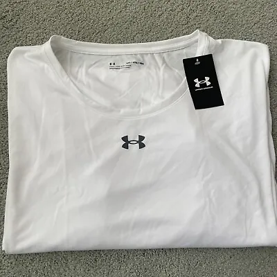 Under Armour Men's 5XL Tee Keeps You Cool Dry Light Weight White Athletic TShirt • $14.99