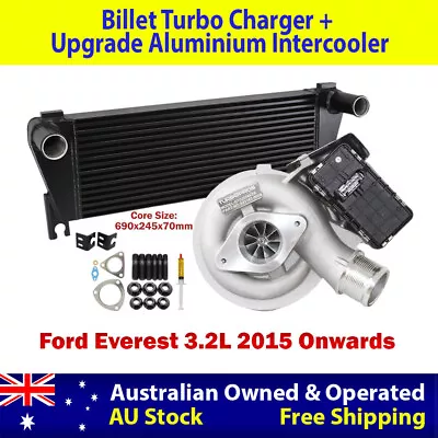 Upgrade Billet Turbo Charger With 70mm Intercooler For Ford Everest 3.2L 2015- • $990.84