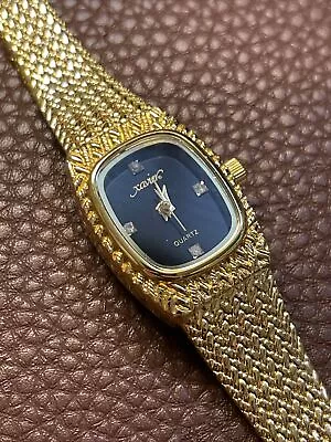 Vintage Xavier Masterpiece Diamond Women’s Quartz Watch Gold Tone New Battery • $119