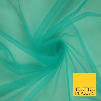 £3.29 • Buy OVER 80 COLOURS - Soft Plain Sheer Tulle Net Fabric Tutu Fairy Veil Bridal 45 
