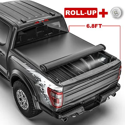 6.8FT Soft Truck Bed Tonneau Cover Roll-UP For 2017-2024 Ford F-250 F-350 • $150.95