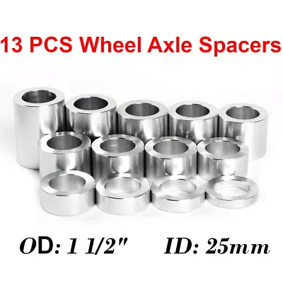 13 Pcs Wheel Axle Spacers Kit ID 25mm OD 1 1/2  For Harley Touring Dyna Softail • $30.98