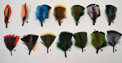 Choose 3  Long Variegated Feather Trim For Fedora Hats • $5.50