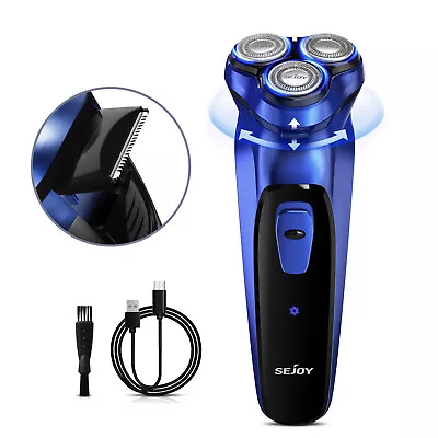 Men's Rechargeable Electric Shaver Pop-up Trimmer Rotary Razor Beard Shaving New • $14.79