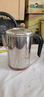 Vintage Revere Ware Coffee Percolator Pot Copper Clad Bottom No Glass On Top • $10.99