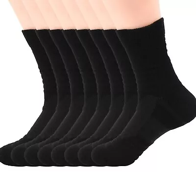 8pair Mens Cotton Athletic Sport Casual Long Work Crew Boot Socks Size 9-11 6-12 • $18.99