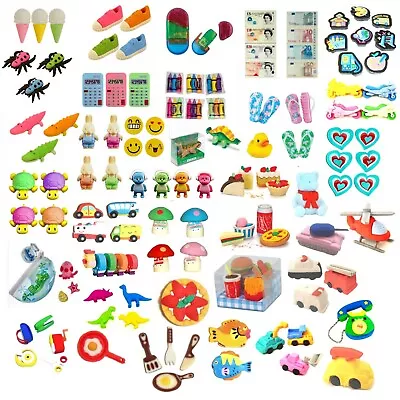 Choice Novelty 3d Erasers Rubbers Collectable Stationery (Assorted Quantities) • £1.50