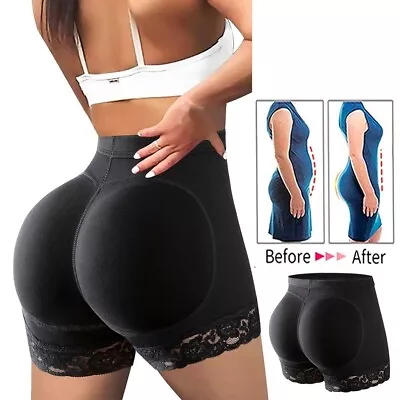 Women Buttock Padded Pants Hip Enhancer Shaper Bum Lifter Boyshorts Knickers UK • £13.79