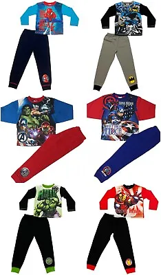 Boys Marvel Pyjamas Hulk Avengers Batman Spider-Man  Superhero Sleepwear • £8.50