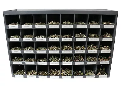 3765 Piece Grade 8 Fine Thread Nut Bolt & Washer Assortment With Metal Bolt Bin • $590