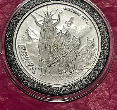 Freya Goddess Of Love Valkyrie Viking Coin 1 Troy Oz .999 Fine Silver Round • $49.99