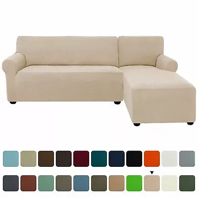 Subrtex L-shape Sofa Cover Elastic Slipcovers Couch Corner Sectional 2 Seaters • $79.99