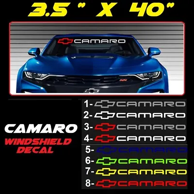 $19.99 • Buy CAMARO Z28 Chevrolet, 40  LONG Windshield Baner Sticker Logo Vinyl Decal