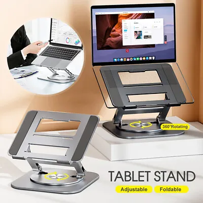 $31.99 • Buy Adjustable Laptop Stand 360 Rotating Ergonimic Foldable Laptop Riser For Desk