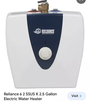 Reliance Electric Hot Water Heater 2.5 Gallon Cap New Factory Sealed  Box! ￼ • $149.99