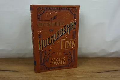 NEW The Adventures Of Huckleberry Finn Mark Twain PU Leather Collectible Book • $17.95