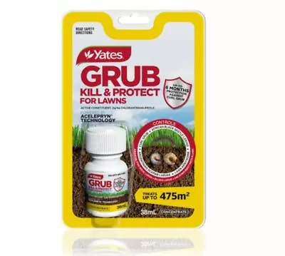 Yates Lawn Grub Beetle Kill & Protect Liquid Concentrate 38ml Treats 475m2 • $66.16