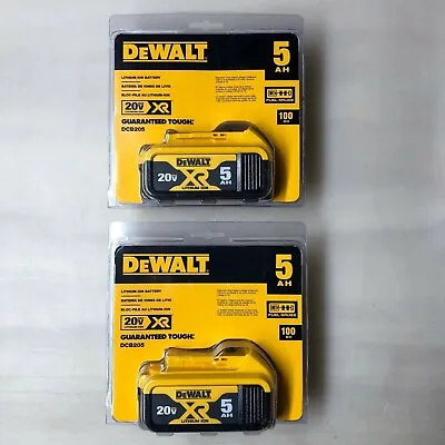 2PACKS New DeWalt 18v 20v XR Max 5.0ah Battery DCB184 Li-Ion Battery • $152