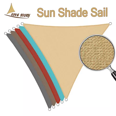 Sun Shade Sail Triangle Canopy Cover UV Block Sunshade Yard Deck Patio Outdoor • $38.99