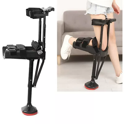 Single Leg Telescopic Walking Aid Support-Free Telescoping Knee Walker Elderly • $211.85