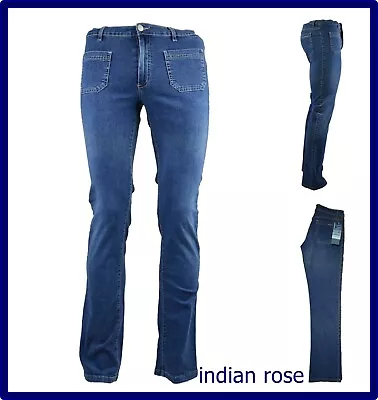 £36.42 • Buy Womens Low Waist Footcut Wide Leg Belled Jeans Blue W27 W28 W29