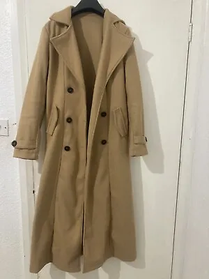 Beautiful Ladies Wool Like Camel SHEIN Maxi Coat  Size 8 New Without Tag • £25
