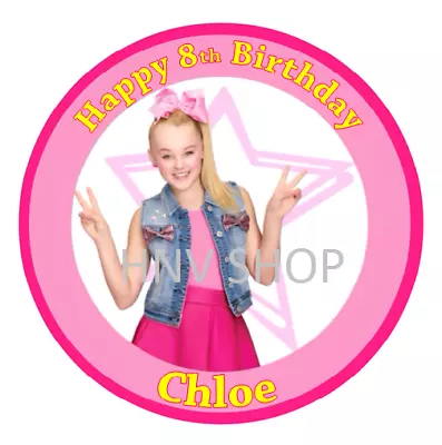 JOJO SIWA PERSONALISED Edible Cake Icing Sheet Topper Decoration Round Images  • $11.99