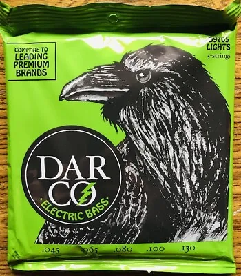 Darco D9705 Electric Bass Guitar Strings; 5-String Gauges 45-130 • $28.99