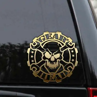 Gear Head Decal Sticker Mechanic Skull Wrenches JDM Car Truck Laptop Window  • $8.95