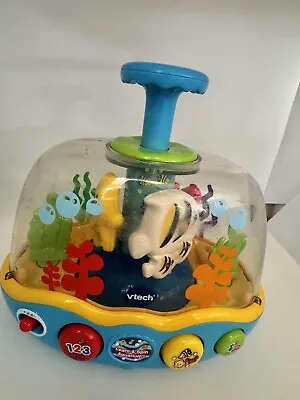 VTech Learn & Spin Aquarium Baby Toy Light Up Toddler Fish Push Learning Numbers • $4.97