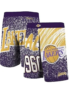 Mitchell & Ness Purple NBA Los Angeles Lakers Jumbotron Shorts Size L • $34.90