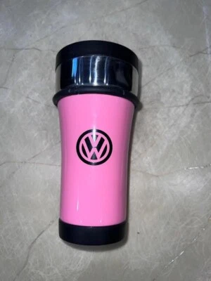 $14 • Buy Pink Volkswagen Travel Tumbler  VW Black Cup Drink Glass
