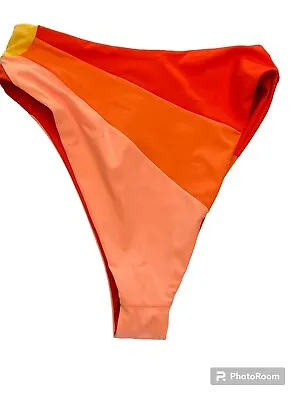L*Space French Bitsy Cut Bikini Bottom Women’s Size Small Orange MSRP $99. New • $20