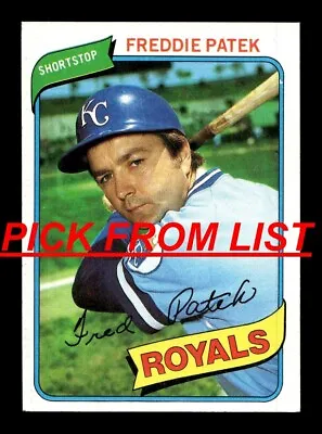 1980 Topps 498-726 EX-MT/NM Pick From List All PICTURED • $0.99