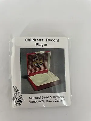 VTG Dollhouse Miniature Mustard Seed Children’s Record Player Furniture Kit NEW • $7.99
