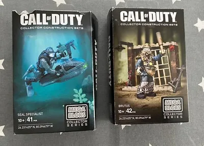 2 X Call Of Duty Mega Bloks Collector Construction Sets Brutus & Seal Specialist • £10