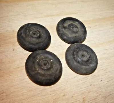 4 ORIGINAL Vintage Black RUBBER TIRES - Tootsietoy Barclay  Hubley Cast Toy • $15