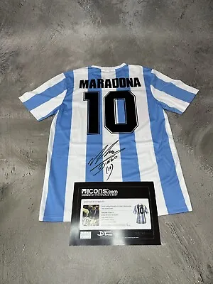 Diego Maradona RARE Argentina 1986 World Cup Signed Jersey Authentic Icons COA • $6499