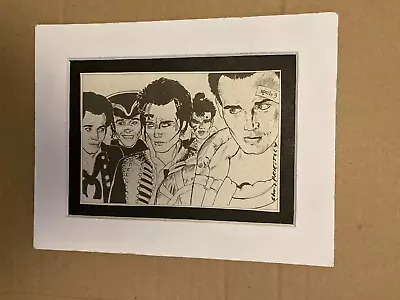 ADAM & THE ANTS- 1984 Mounted Cartoon Picture • £9.50