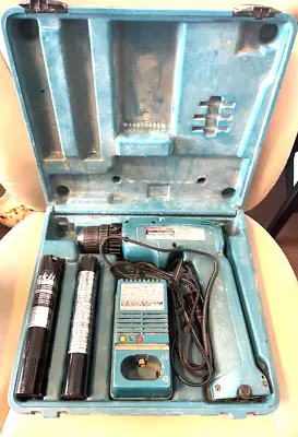 Makita Cordless Driver Drill 6095D 9.6V Kit With Fast Charger 2 Batteries Case • $37