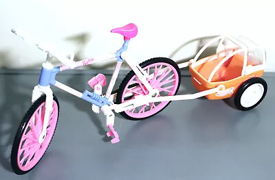 Vintage 1998 Barbie & Kelly Bikin' Fun Bike And Trailer • $14.99